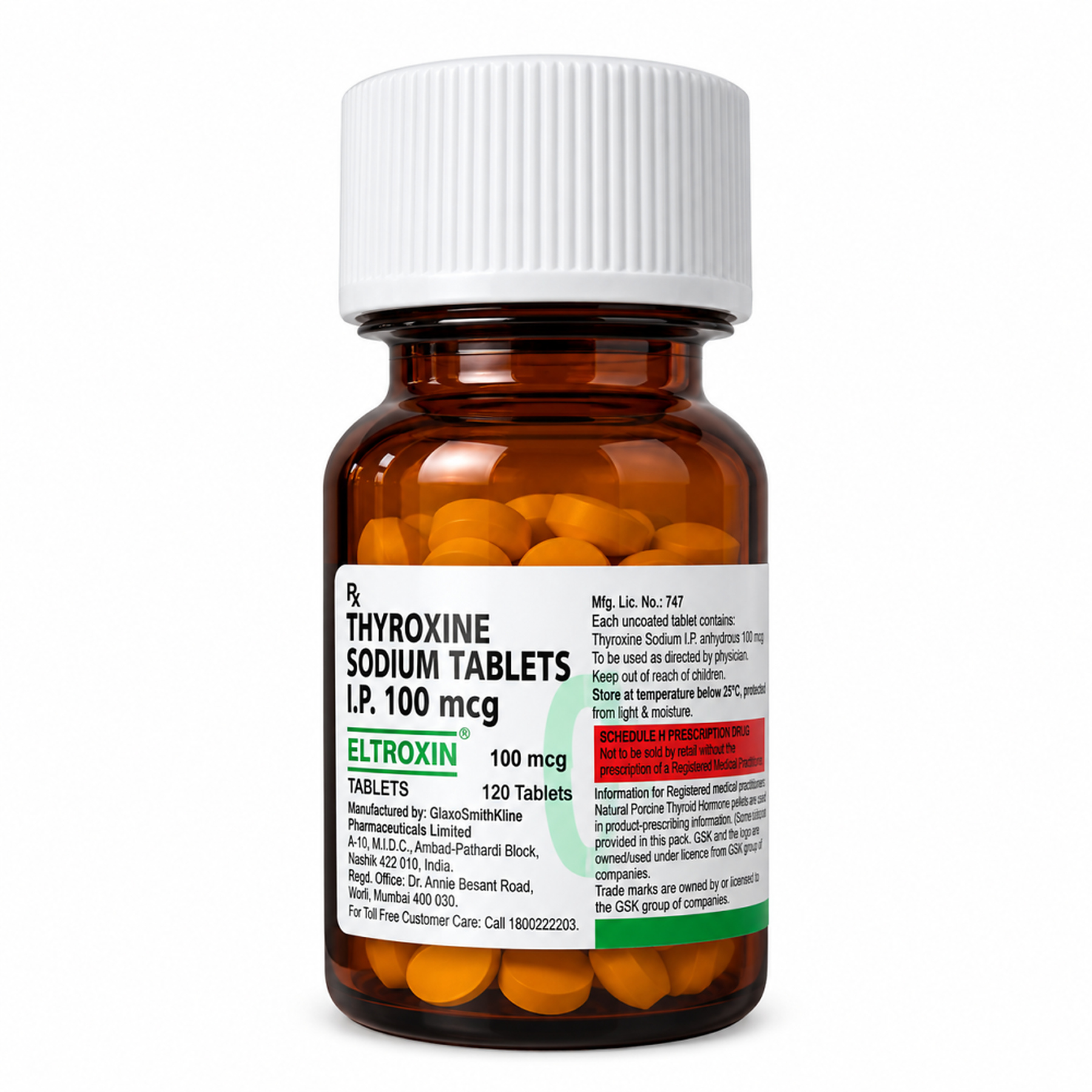 Eltroxin 100 mcg Tablets